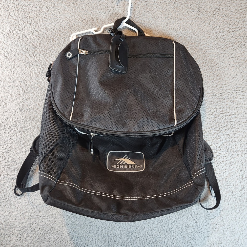 High Sierra Backpack‎ Black Travel School Bag Carry On Luggage Adjustable Straps